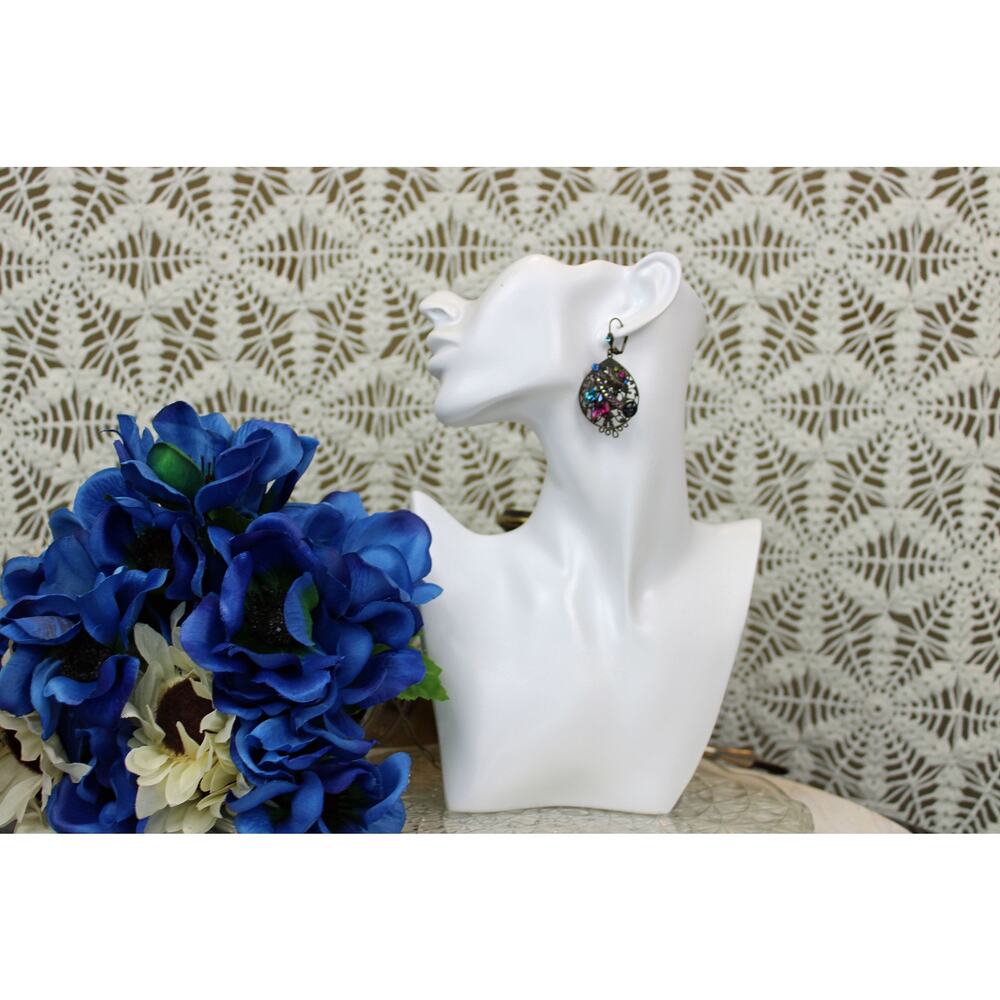 Sorrelli Floral Filigree Crystal Drop Earrings - Picture 5 of 5